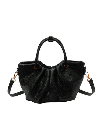 Pleated Solid Color Zipper Crossbody Bags Handbags