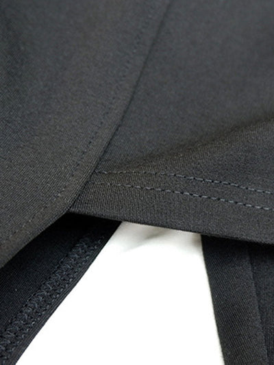 Original Creation Irregularity False Two Solid Color Casual Pants Bottoms