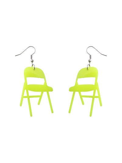 Geometric Solid Color Drop Earrings