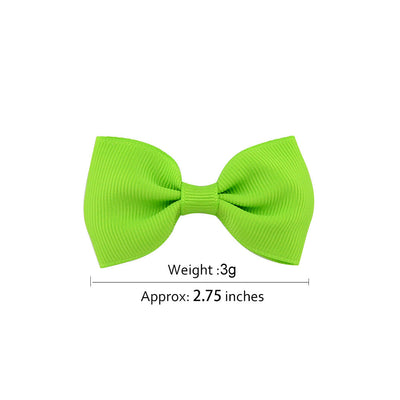 european and american solid color children's bow cute hairpin