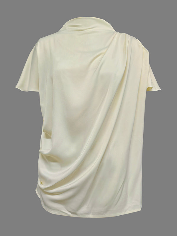 Urban Solid Color Short Sleeve T-Shirt Top