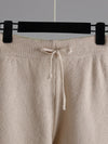 Urban Loose Long Sleeves Solid Color Round-Neck High-Low Sweater Tops & Wide Leg Pants Suits