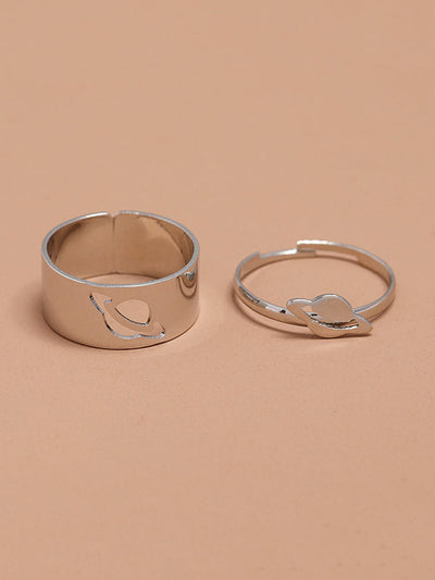 Punk Planet Shape Rings Accessories