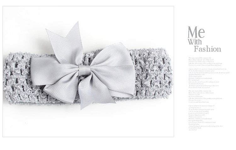 fashion bow knot polyester cotton hollow out hair band