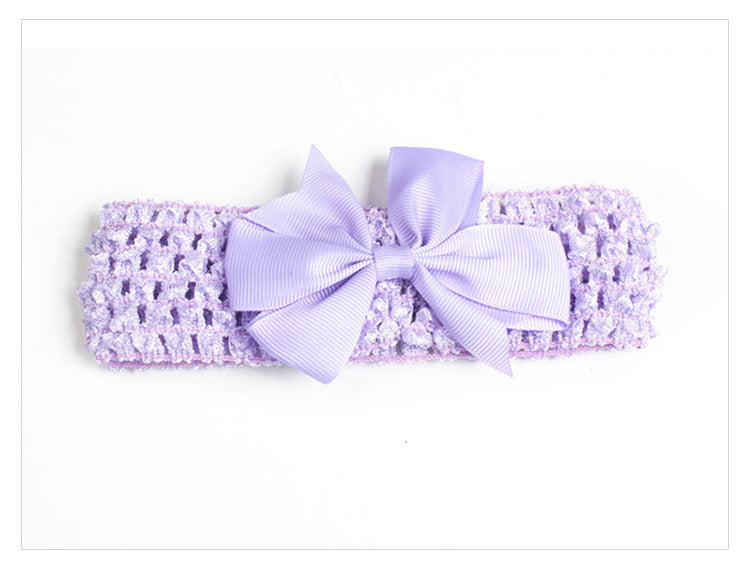 fashion bow knot polyester cotton hollow out hair band
