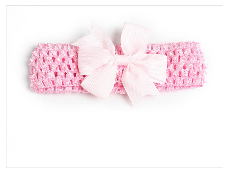 fashion bow knot polyester cotton hollow out hair band