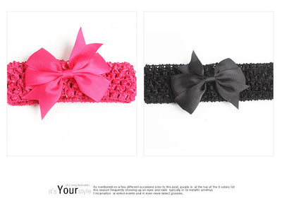 fashion bow knot polyester cotton hollow out hair band