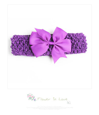 fashion bow knot polyester cotton hollow out hair band