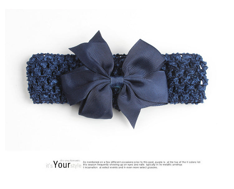 fashion bow knot polyester cotton hollow out hair band