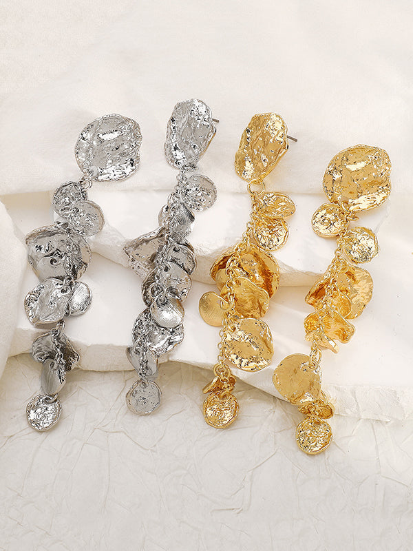 Geometric Solid Color Tasseled Earrings Accessories