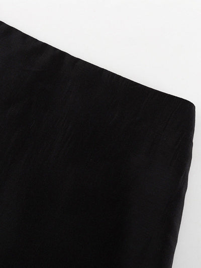 Bodycon High Waisted See-Through Solid Color Split-Joint Skirts Bottoms