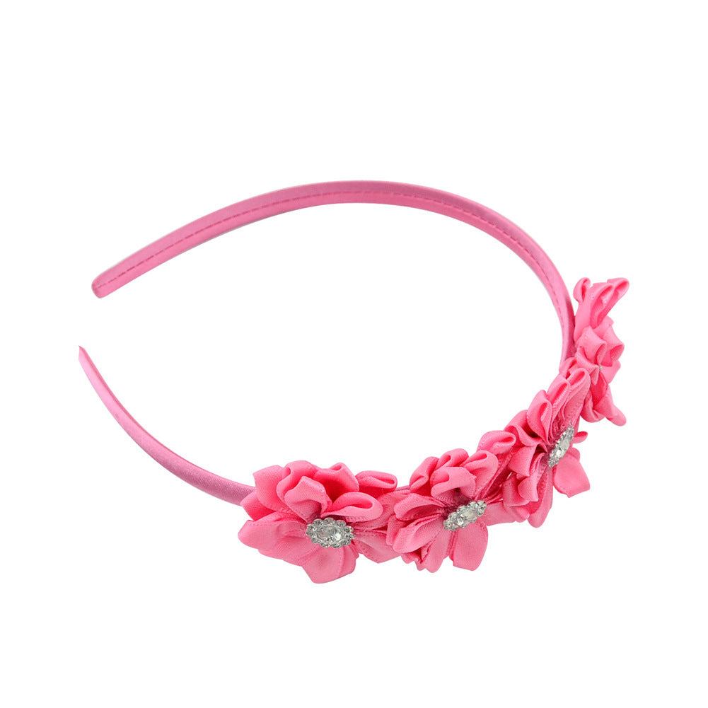 children's headband  4 diamond-studded polygonal flower handmade headband