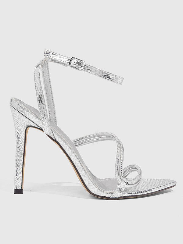 Belt Buckle Hollow Split-Joint Pumps Sandals