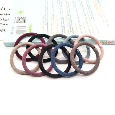 fashion solid color cloth hair tie
