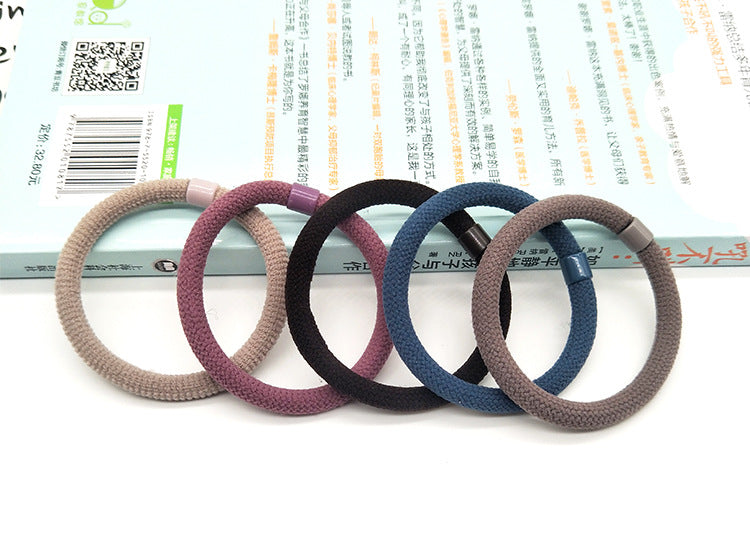 fashion solid color cloth hair tie