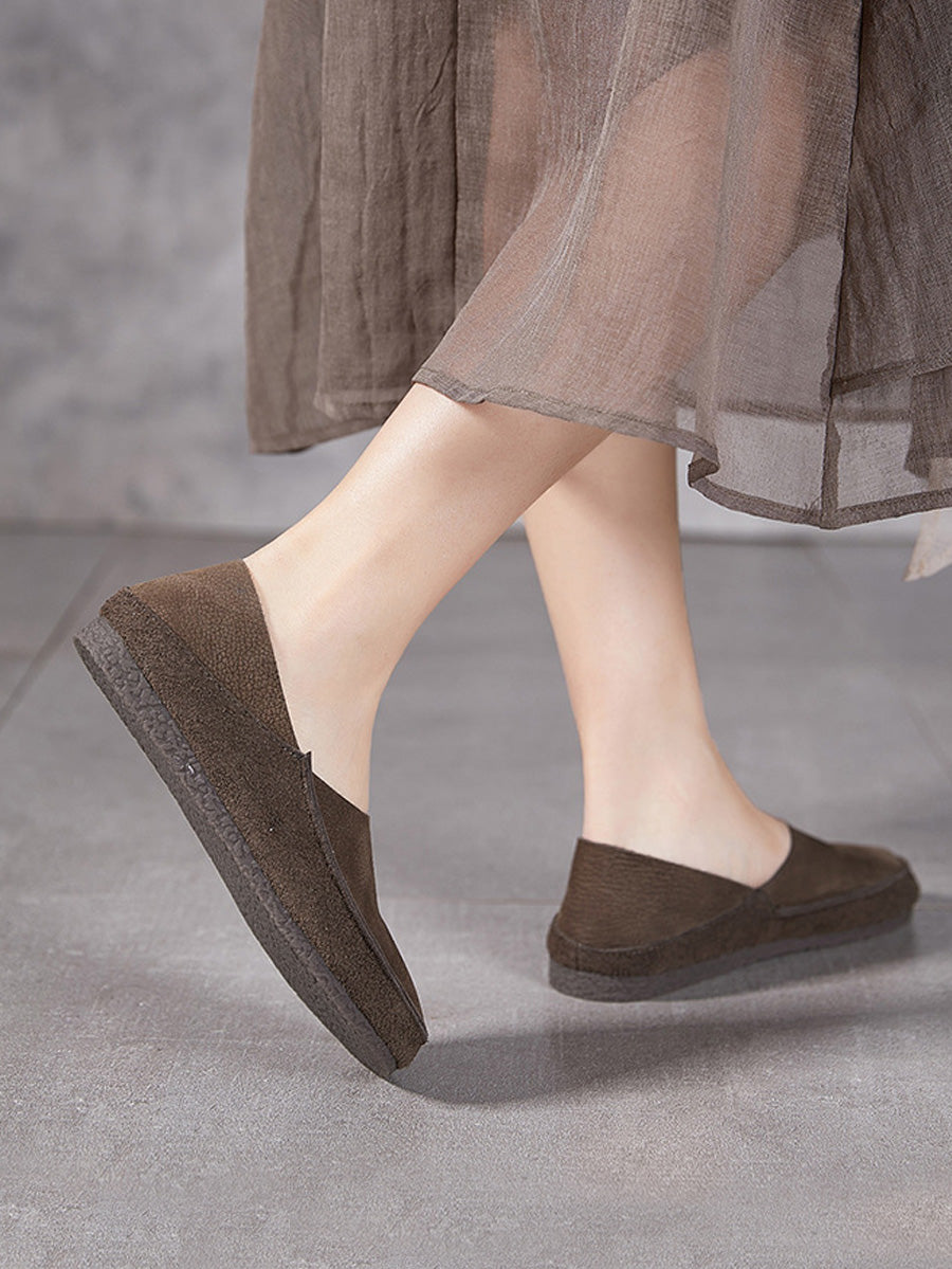 Women Summer Genuine Leather Flat Shoes