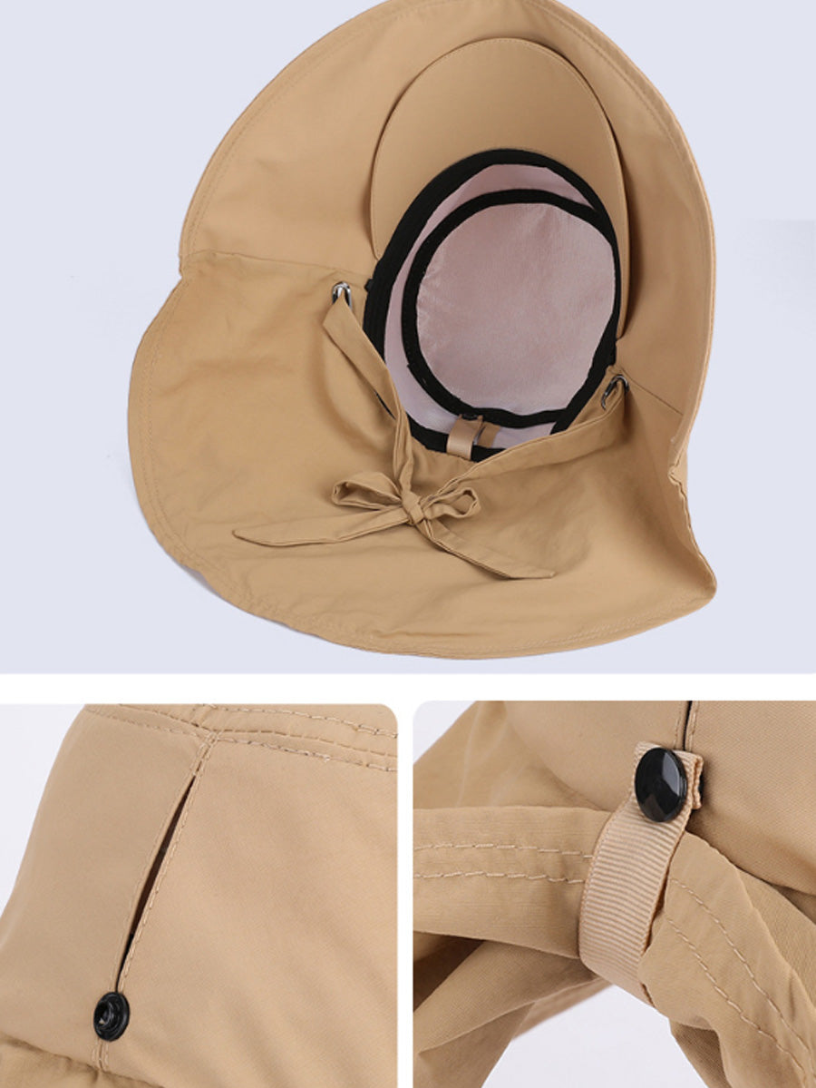 Women Summer Casual Pure Color Sunproof Hat