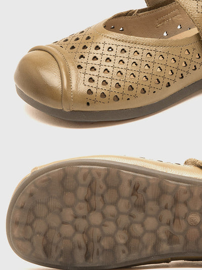 Women Summer Casual Pure Color Hollow Out Shoes