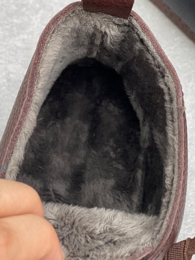 Women Vintage Genuine Leather Spliced Ankle Boots