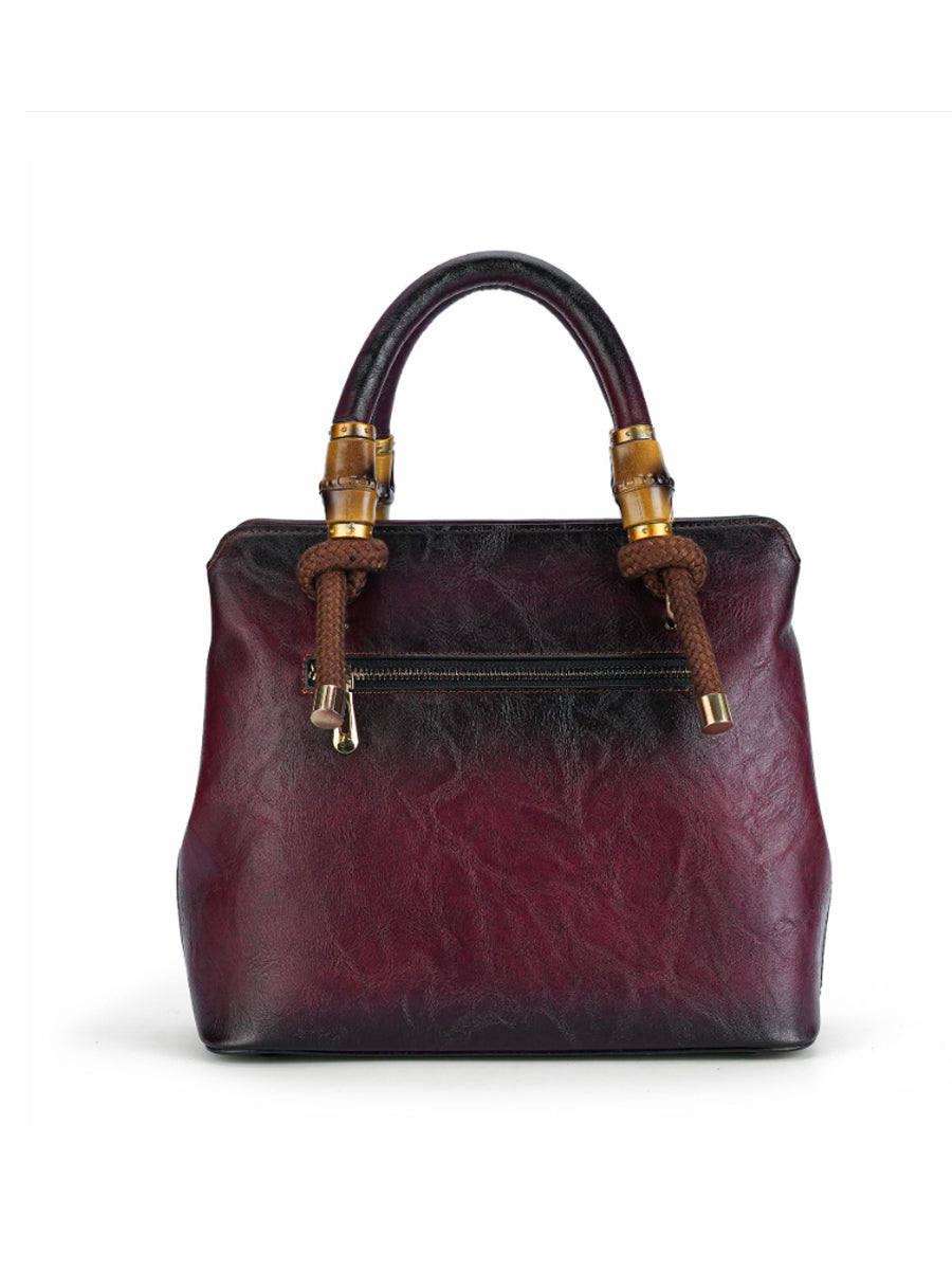 Women Vintage Flower Embossing Handbag Crossbody Bag