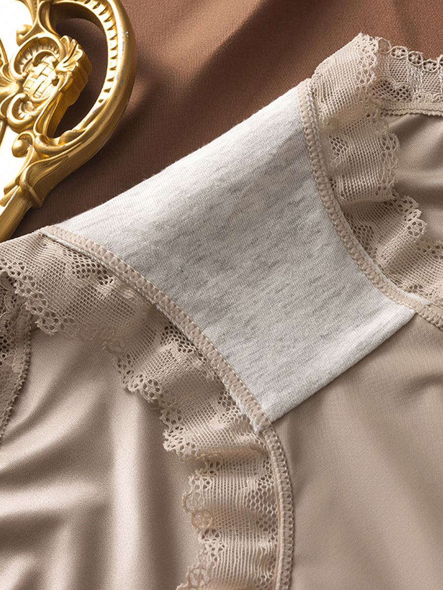 5 Pieces Women Artsy Lace High Waist Underwear