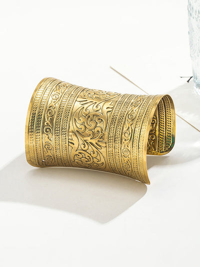 Carved Pattern Geometric Solid Color Bracelet Accessories