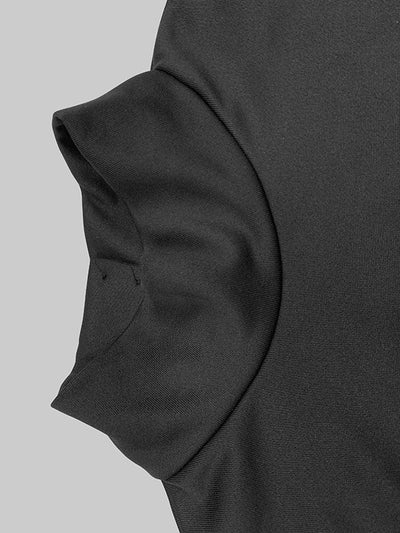 Long Sleeves Loose Buttoned Hollow Printed Split-Joint High Neck Sweatshirt Tops