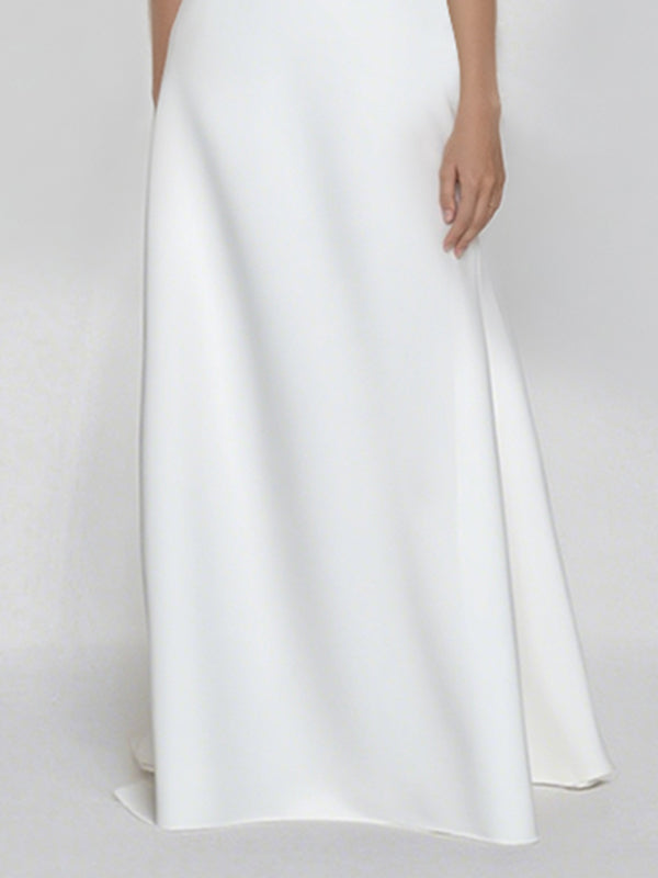 Batwing Sleeves Solid Color Split-Joint V-Neck Evening Dresses Maxi Dresses