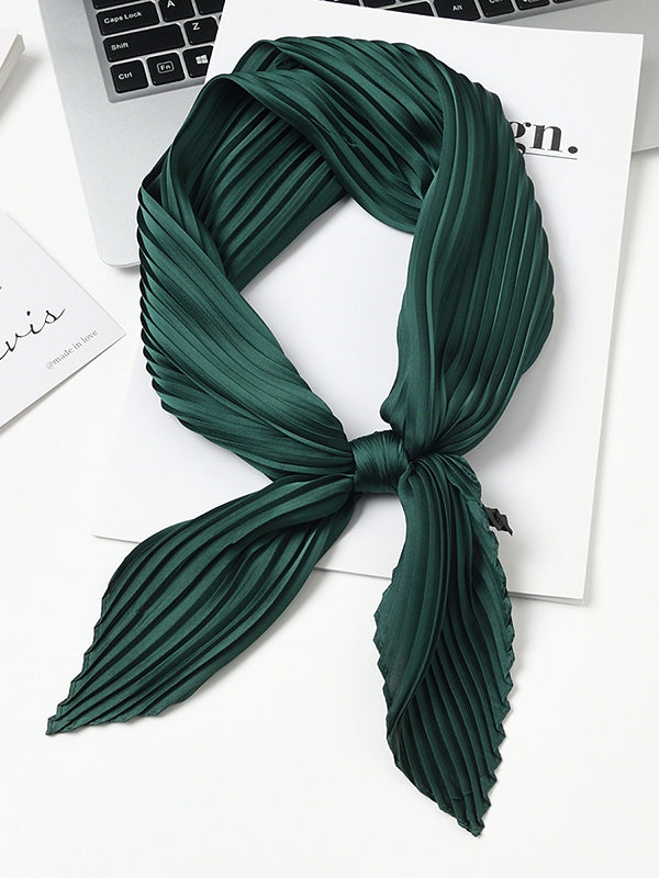 Pleated Solid Color Shawl&Scarf