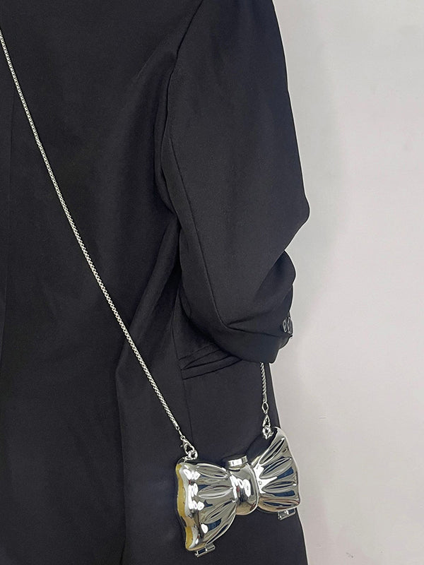 Chains Geometric Shiny Solid Color Bags Accessories
