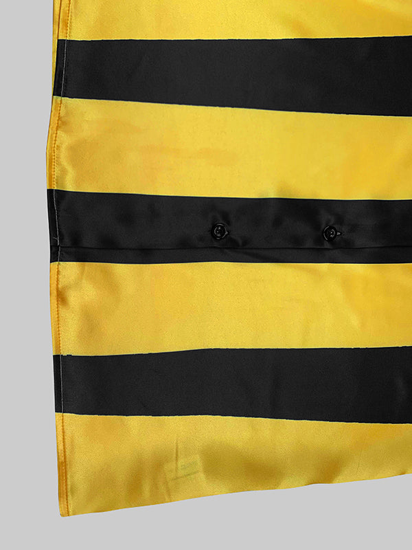 Long Sleeves Loose Buttoned Contrast Color Flower Print Split-Joint Lapel Blouses&Shirts Tops