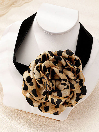 Flower Shape Leopard Necklaces Accessories