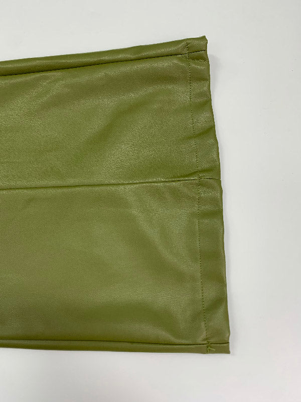 High Waisted Loose Pleated Pockets Split-Joint Pants Trousers