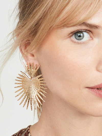 Heart Shape Hollow Solid Color Earrings Accessories