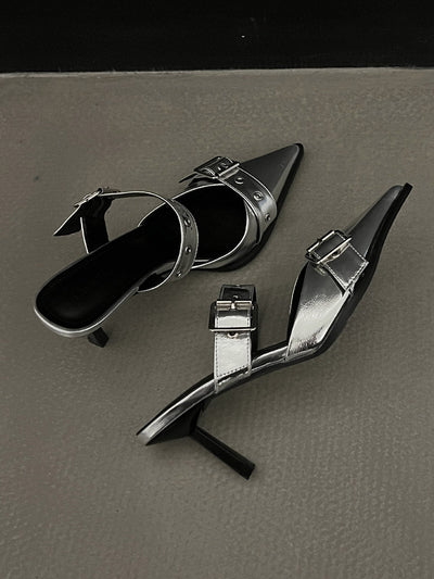 Buckle Pointed-Toe Pumps
