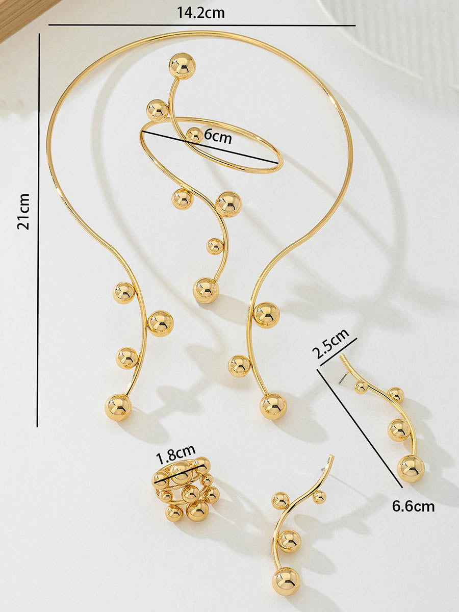 Irregularity Line Rhine Stones Bracelet Accessories Earrings Accessories Necklaces Accessories Rings Accessories