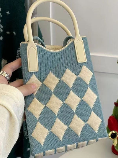 Houndstooth Split-Joint Bags Crossbody Bags Handbags