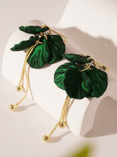 Flower Shape Tasseled Earrings Accessories