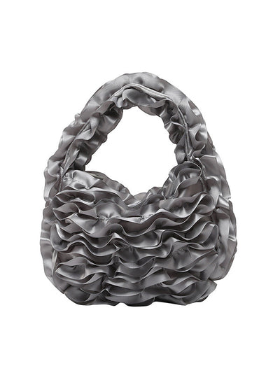 Ruffled Solid Color Mini Bags