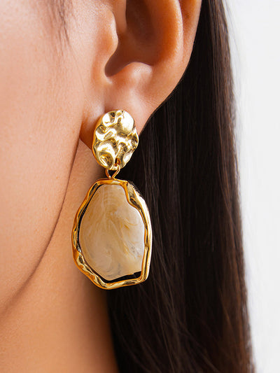 Irregularity Geometric Shiny Earrings Accessories