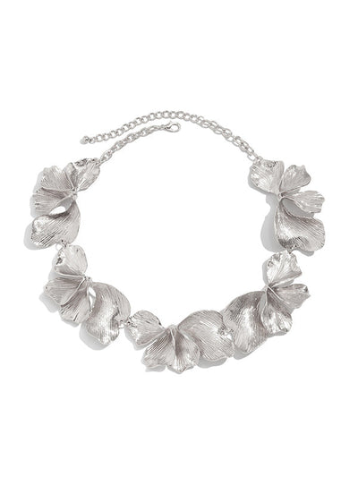 Flower Print Solid Color Necklaces Accessories