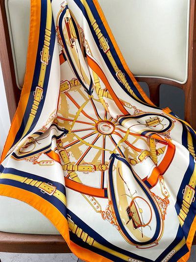 Original Contrast Color Printed Shawl&Scarf