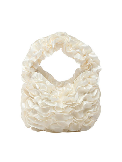 Ruffled Solid Color Mini Bags