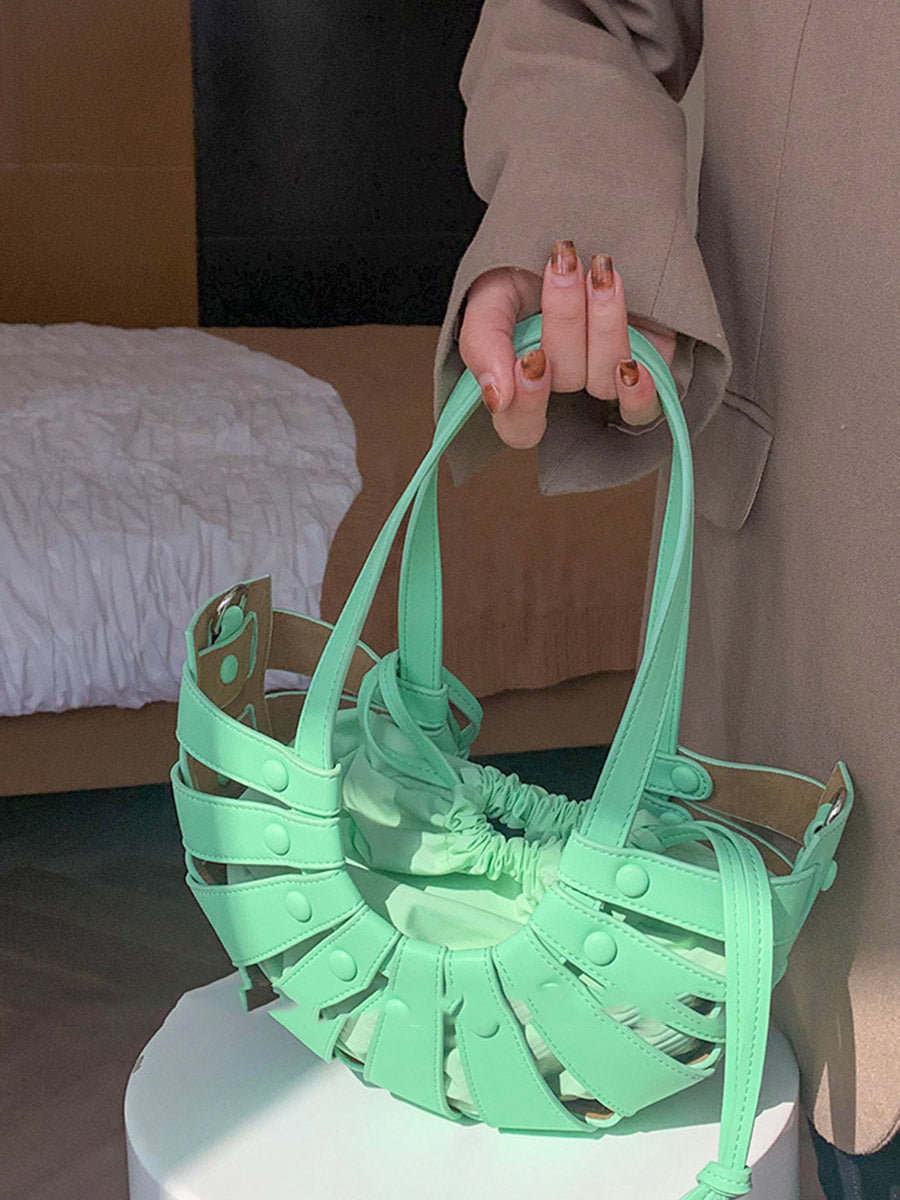 Drawstring Hollow Evening Bags & Clutches