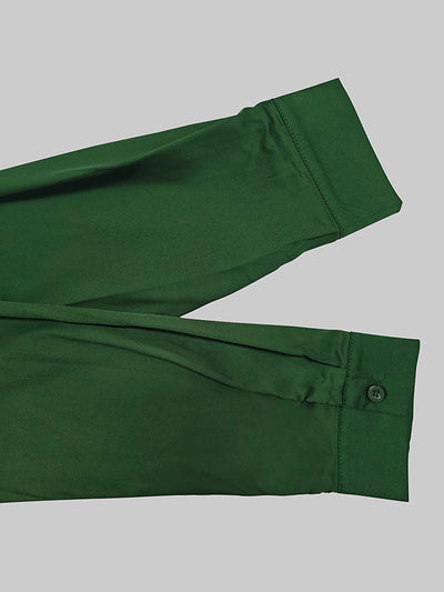 Solid Color V-Neck Long Sleeves Blouse Shirt Top