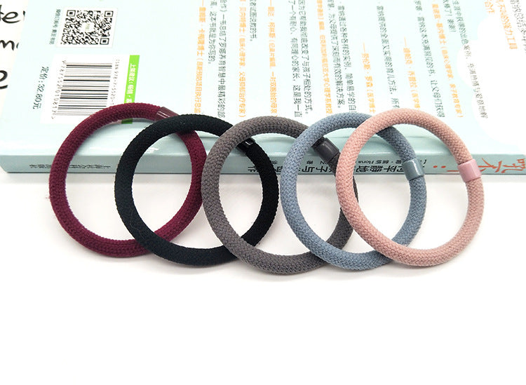 fashion solid color cloth hair tie