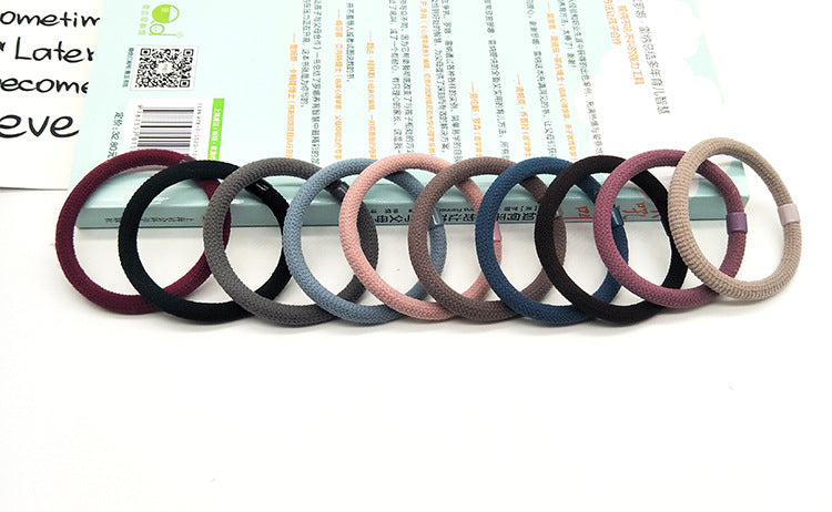 fashion solid color cloth hair tie