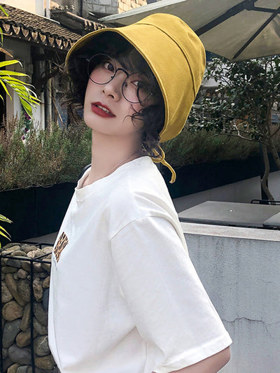 Going Out Solid Color Sun Protection Fisherman Hat