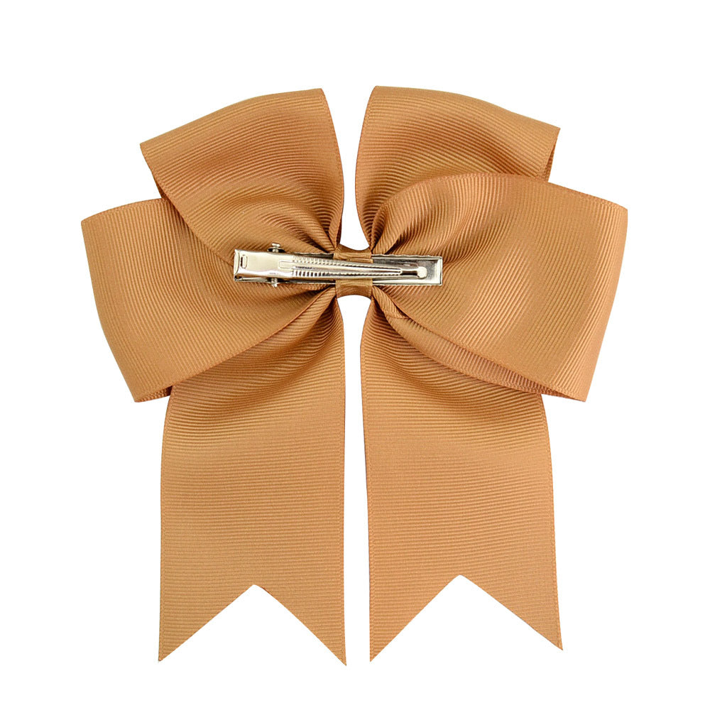 new korean ribbed satin fishtail double-layer bow hairpin