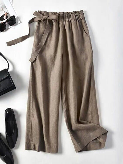 Loose Wide Leg Solid Color Pants